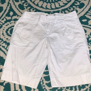 White cargo shorts